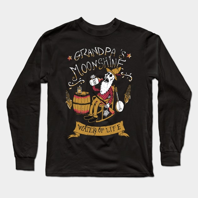 Grandpa's moonshine Long Sleeve T-Shirt by donramos